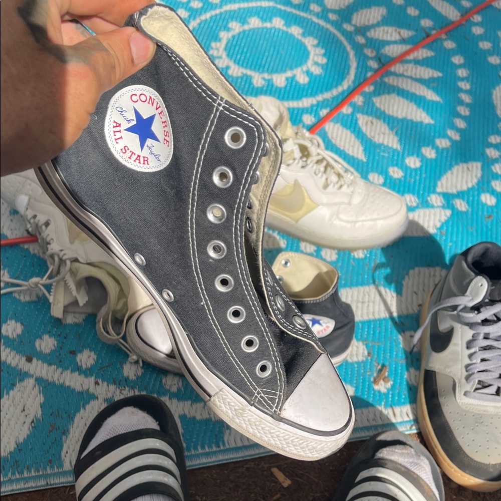Converse Kids Black and White High-Top Sneakers